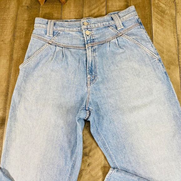 Mother The Pleated Popular Peg Straight-Leg Jeans In Intoxicated Sz 31 - Picture 5 of 12